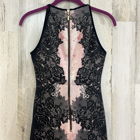 B Darlin  Womens Juniors' Printed High-Neck Bodycon Dress size 1 / 2 - Picture 8 of 13